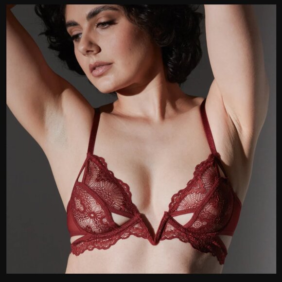 Thistle and Spire Kane V-Wire Bra in Ruby - Picture 2 of 5